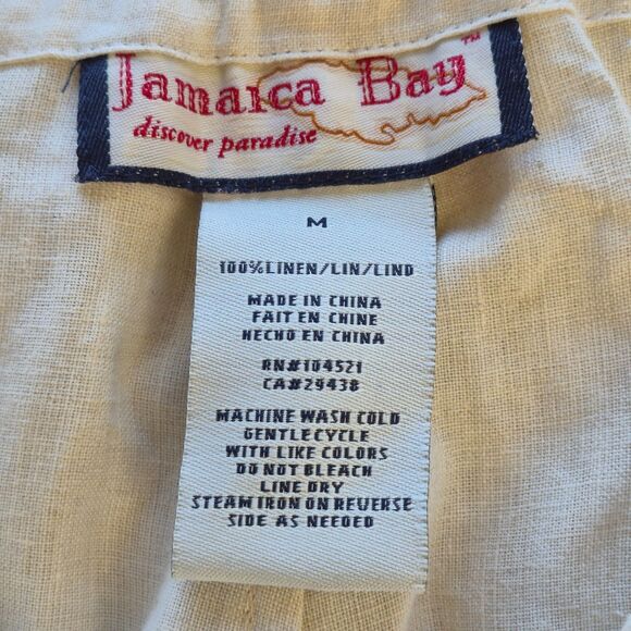 Jamaica BayTan Linen Pants Size Med, Disciver Paradise, Zip Button, Tie in Front - Picture 9 of 11